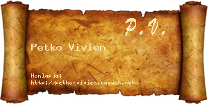 Petko Vivien névjegykártya