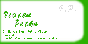 vivien petko business card